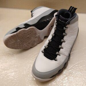 Air Jordan 9 Retro White/Black-Wolf Gray "Barons (2014)